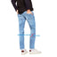 ZR Man Light Blue Ripped Stretch Denim Skinny Fit