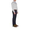 DJ Slim Fit Grey Check Cotton Casual Shirt 8864