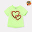K&K Sequence Heart Light Green Top 9742