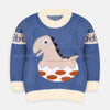 XR Dino Pocket Fluffy Blue Sweater 8003