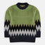BB Fluffy Zigzag Avocado Green Sweater 8008
