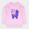 B.X Llama Smile Printed Pink Sweatshirt 8023