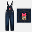 B.X Embroidered Mini Mice Pocket Blue Dungaree 8089