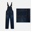 B.X Embroidered Mini Mice Pocket Blue Dungaree 8089