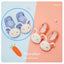 CM Aplic Bunny Face Elastic Grip Blue Warm Slippers 8154