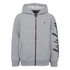 TM Small Logo Print Sleeves Light Grey Fleece Hoodie 8170