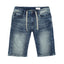 TK Zebra Cord Dirty Wash Blue Denim Shorts 9299