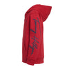 TM Small Logo Print Sleeves Red Zipper Hoodie 8176