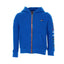 TM Small Logo Print Sleeves Royal Blue Fleece Zipper Hoodie 8177