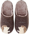 CM Dream Aplic Hedgehog Brown Soft Winter Slippers 8145