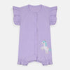 B.X Applic Unicorn Style Button Lavender Body Suit 7273