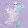 B.X Applic Unicorn Style Button Lavender Body Suit 7273