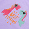 B.X Best Dino Best Friend Lavender Bodysuit 7272