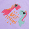 B.X Best Dino Best Friend Lavender Bodysuit 7272