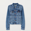 H Copper Button Mid Blue Denim Jacket 8284