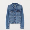 H Copper Button Mid Blue Denim Jacket 8284