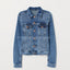 H Copper Button Mid Blue Denim Jacket 8284