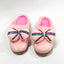 Aplic Pink Bow Warm Pink Winter Soft Slippers 8295