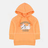 B.X Paw Some Vibes Kitty Print Royal Orange Hoodie 8332