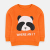 B.X Where Am I Panda Print Dark Orange Sweatshirt 8334