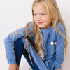 51015 Stars Print Mid Blue Dress 8348