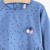 51015 Stars Print Mid Blue Dress 8348