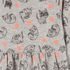51015 Cats Print Grey Fleece Dress 8358