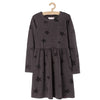 LS All Over Stars Print Dark Grey Dress 8362