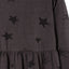 LS All Over Stars Print Dark Grey Dress 8362