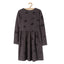 LS All Over Stars Print Dark Grey Dress 8362