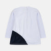 CHO Run Baby White & Navy Blue Frock & Legging 7466