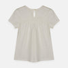 Bab Clb Neck Bow Off White Frock 7449