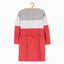 51015 Foil Cute Color Block Red Dress 8372