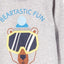 51015 Bear Tastic Fun Grey Fleece Sweatshirt 8373
