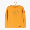 L&S Change The World Fringe Sleeves Mustard Sweatshirt 13753