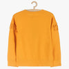 L&S Change The World Fringe Sleeves Mustard Sweatshirt 13753