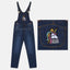 B.X Embroidered Unicorn Princess Dark Blue Dungaree 8394