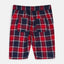 LH Back Pocket Check Box Navy Blue & Red Cotton Shorts 7476