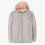 51015 Natural Beauty Peach Dots Grey Zipper Hoodie 8396