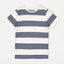 OK Slub Cadet Blue & White Stripe Pocket Tshirt 4213