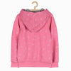 LS All Over Heart Print Pink Zipper Hoodie 8400
