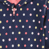 51015 Multi Polka Dots Blue Zipper Hoodie 8410