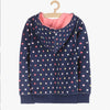 51015 Multi Polka Dots Blue Zipper Hoodie 8410