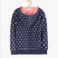 51015 Multi Polka Dots Blue Zipper Hoodie 8410