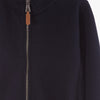 51015 Quilted Mock Neck Navy Blue Zipper Hoodie 8438
