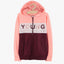 LS Young Pink And Maroon Zipper Hoodie 8441