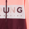 LS Young Pink And Maroon Zipper Hoodie 8441