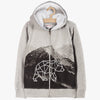 LS Mountain Bear Sherpa Cap Grey Fleece Zipper Hoodie 8442