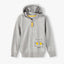 51015 Cat Face Grey Zipper Hoodie 8445