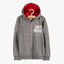 LS Just Move Embossed Melange Grey Zipper Hoodie 8446